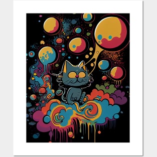 Psychedelic Cat 23.0 Posters and Art